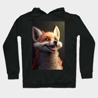 Cool portrait of a cute Fox Hoodie